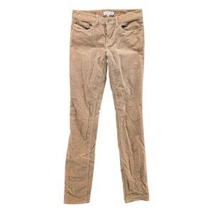 Tory Burch Corduroy Super Skinny Jeans Womens Beige Khaki Stretch Size 25